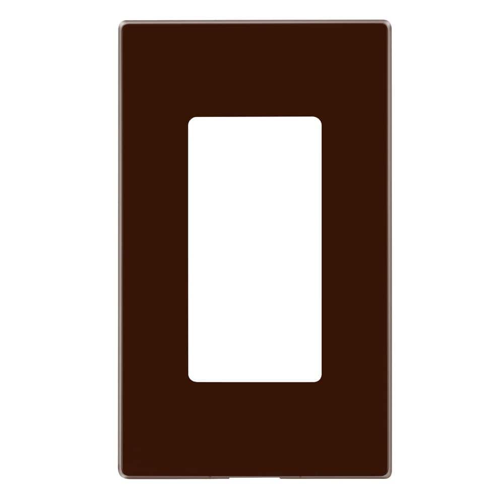 Leviton 1-Gang Brown Decora/Rocker Polycarbonate Standard Screwless ...
