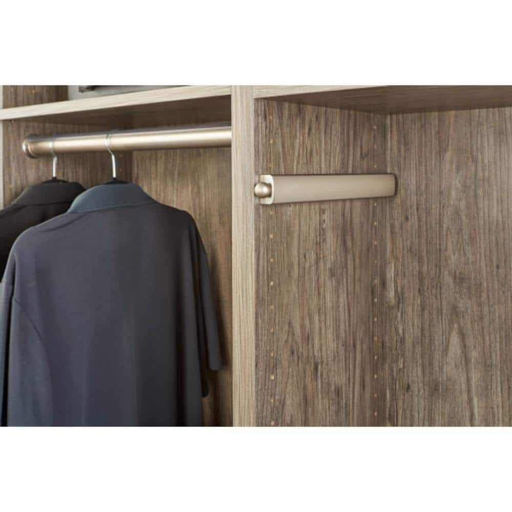 14" Satin Nickel Extendable Telescoping Closet Valet Rod