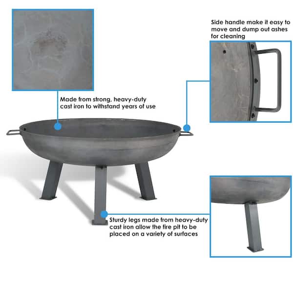 Sunnydaze Decor 34 In X 15 Round, How To Use A Metal Fire Pit Bowl