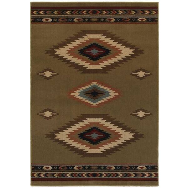 Home Decorators Collection Aztec Green 10 ft. x 12 ft. Area Rug