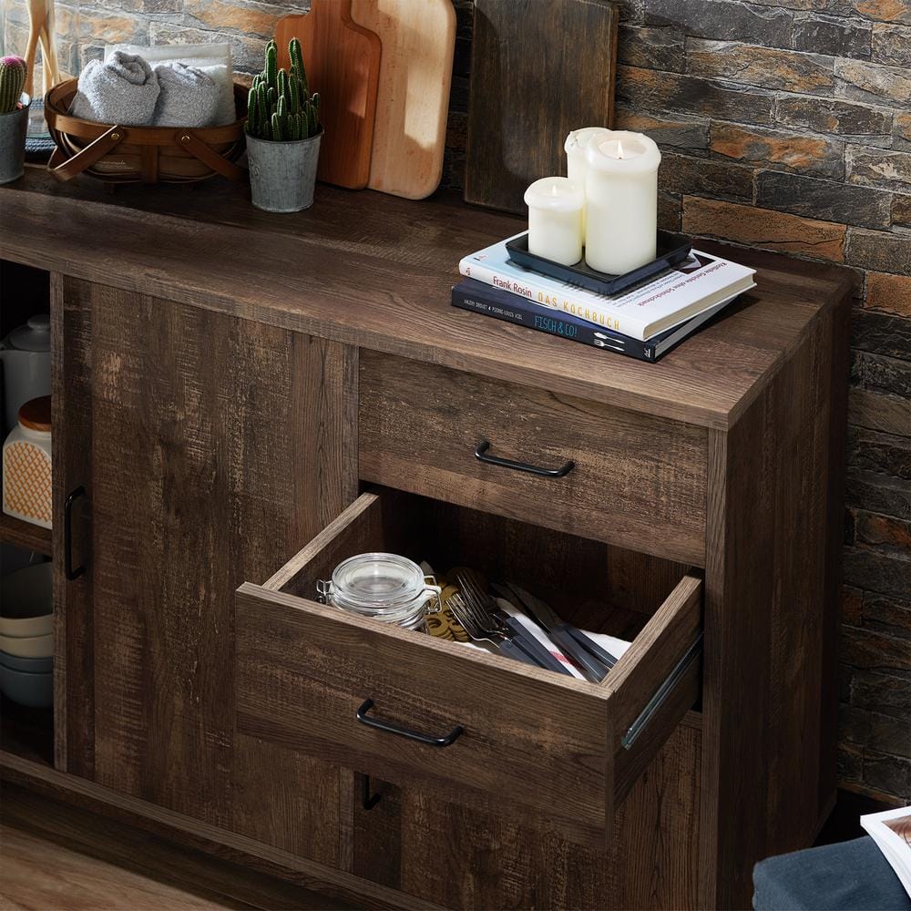 Buy Antsirabe Reclaimed Oak Buffet Server with Adjustable Shelves Online at Lowest Price