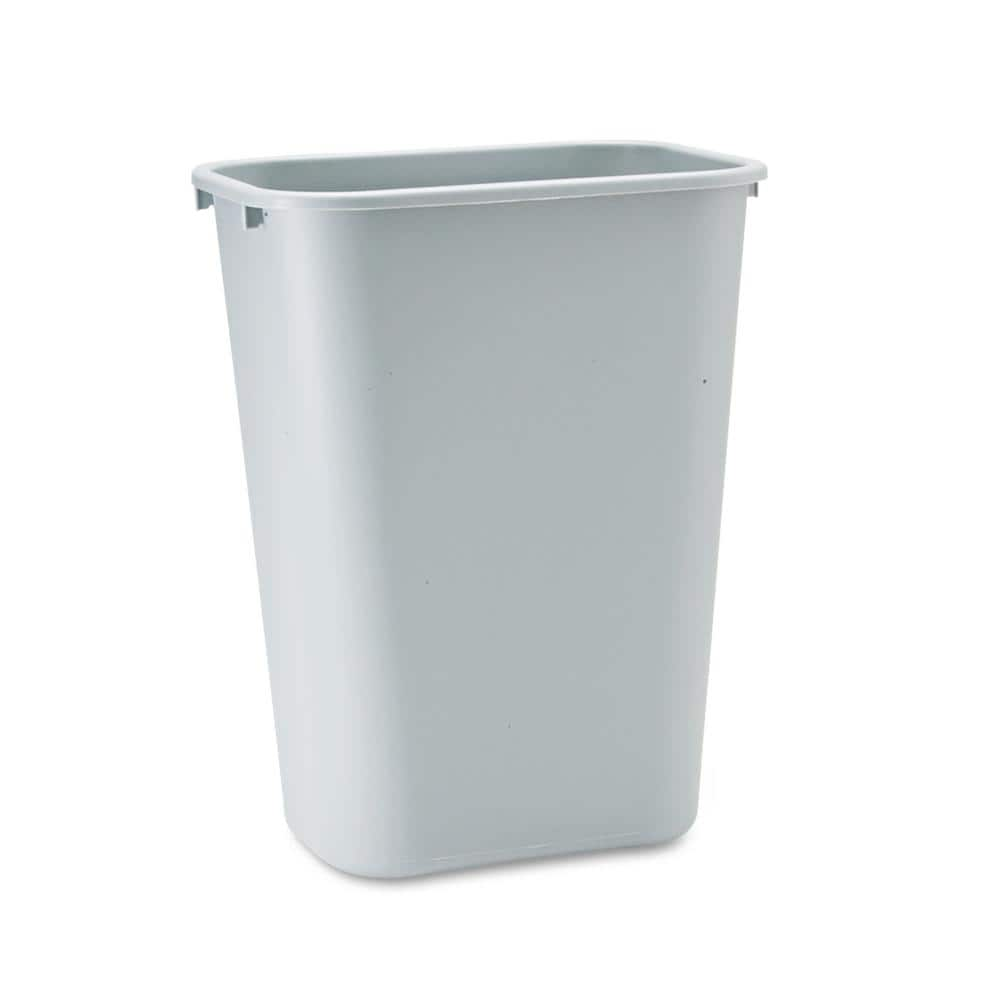 Continental 25GY 25-Gallon Swingline LLDPE Waste Receptacle, Square, Gray