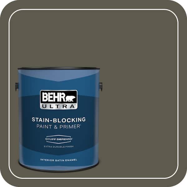 BEHR ULTRA 1 gal. #780D-7 Wild Rice Extra Durable Satin Enamel Interior Paint & Primer