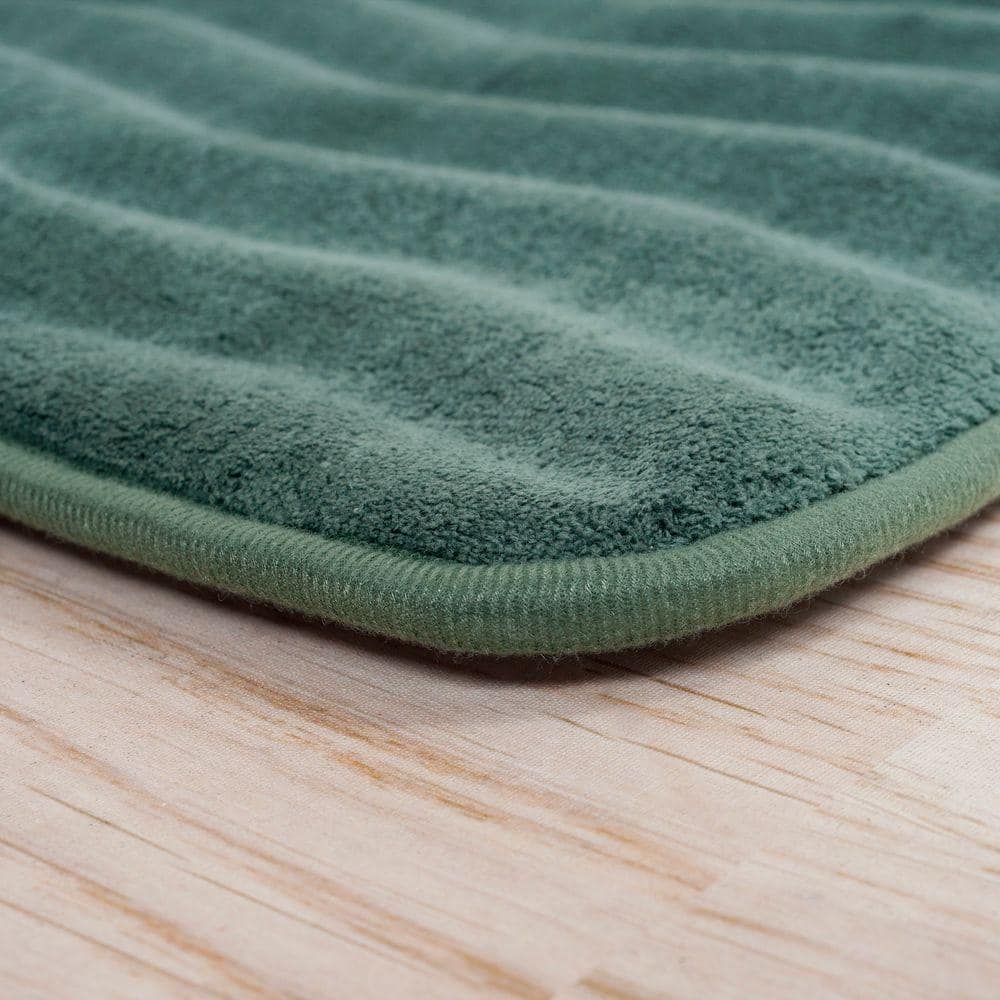 Green Memory Foam 2-Piece Bath Mat Set