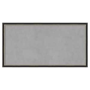 Theo Black Silver Narrow 25 in. x 13 in. Magnetic Board, Memo Board