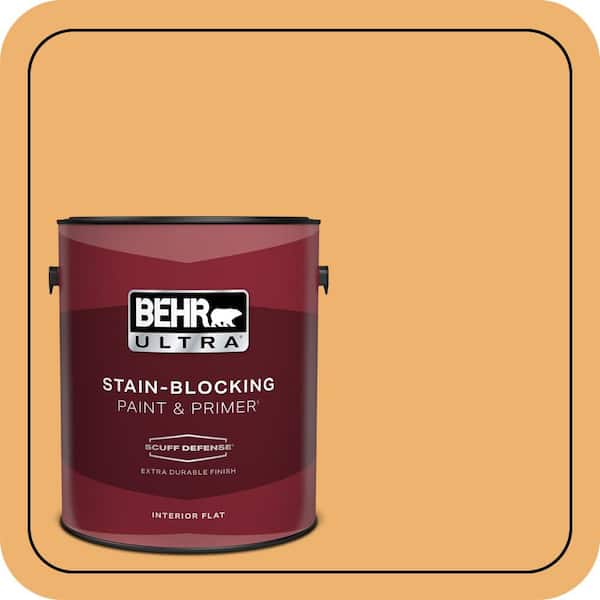 BEHR ULTRA 1 gal. #PPU6-03 Sunburst Extra Durable Flat Interior Paint & Primer