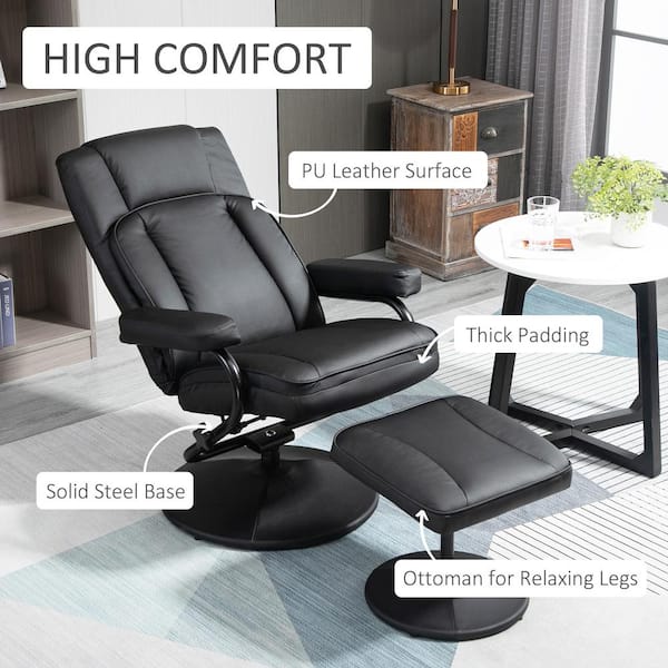 reclining armchair with footrest