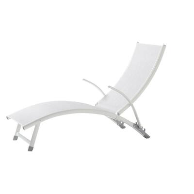 Alfresco Loft White Metal Outdoor Poolside Stackable Foldable Chaise Lounge 26 1530 The Home Depot - Foldable Web Chaise Lounge Steel Alfresco Loft White Metal Outdoor Poolside Stackable Foldable Chaise Lounge 26 1530 The Home Depot - Foldable Web Chaise Lounge Steel