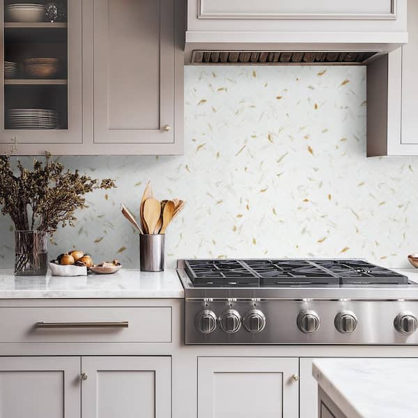 Calacatta Gold Herringbone 11 in. x 12 in. Matte Porcelain Mesh-Mounted Mosaic Floor and Wall Tile (14.1 sq. ft/Case)