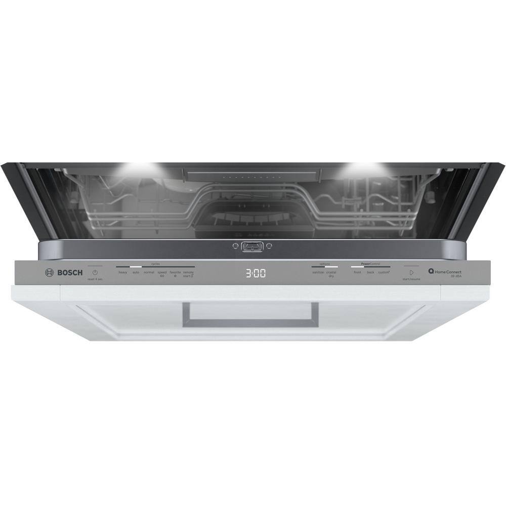 24" White Built-In Smart Dishwasher with Stainless Steel Tub
