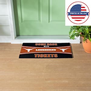 University of Texas 28 in. x 16 in. PVC "Come Back With Tickets" Trapper Door Mat