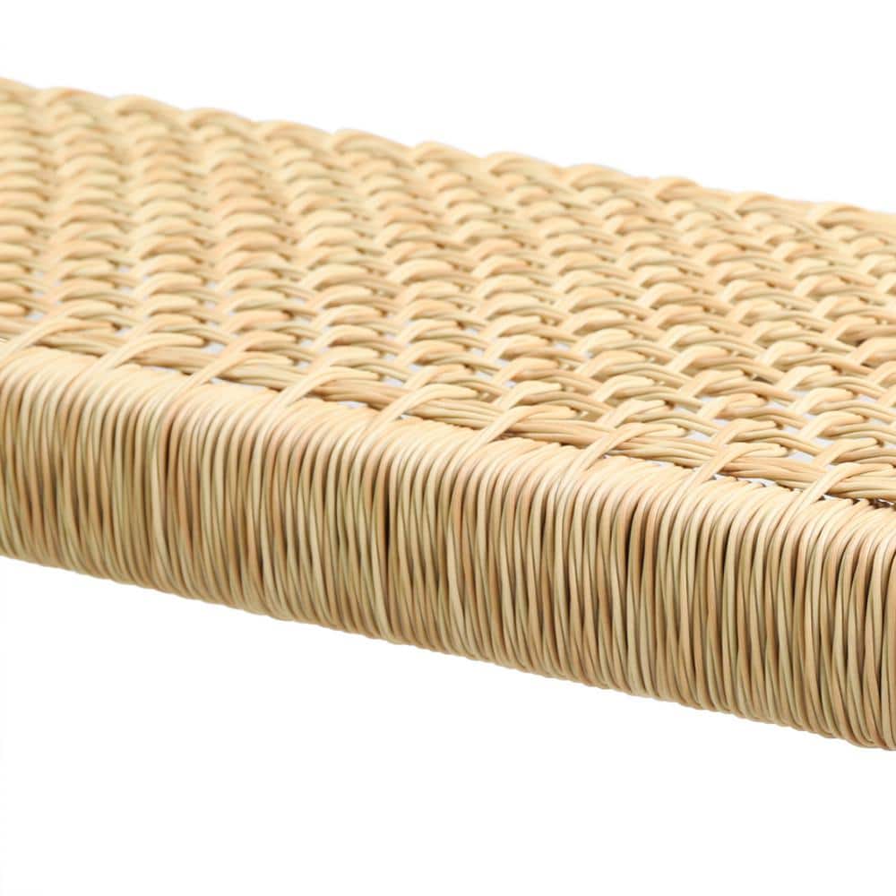 Angie 43" Brown and Teak Acacia Wood Outdoor Bench
