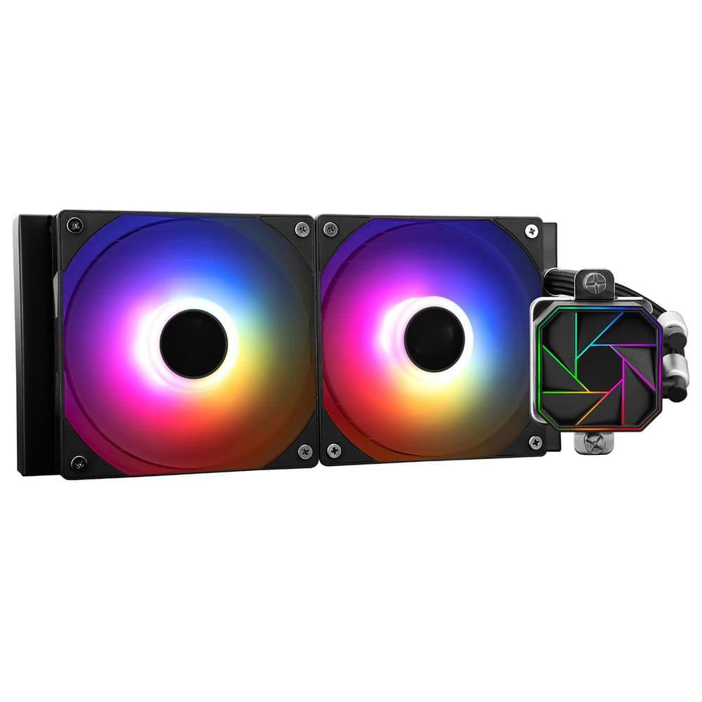 Aqua Elite 240 V3 Water Cooling CPU Cooler Dual PWM ARGB Fans S-FDB Bearings Efficient Pump Black price history on PriceWatchPro