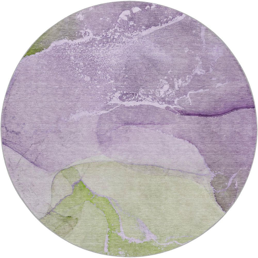 Addison Rugs Dream Shag Premium Machine Washable Abstract ADS517 Purple ...