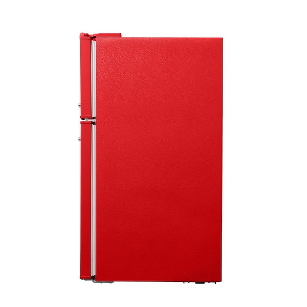 Retro Compact Top Freezer Refrigerator and Freezer, 3.1 cu. ft. in Red