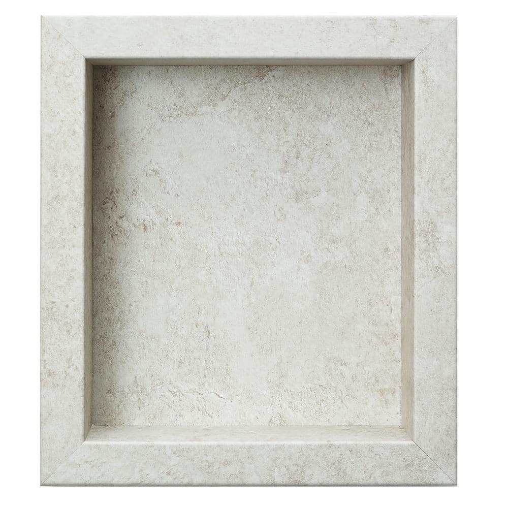 15.5 in. W x 3.75 in. H x 17.5 in. D Vinyl Waterproof Shower Niche Insert in Rain Cloud price history on PriceWatchPro
