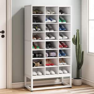 BINSIO Shoe Organizer, Shoe Storage Rack for Closet, Shoe Cabinet for  Entryway, Plastic, Foldable Shoe Box, Fast Assembly Shoe Shelf, One Piece  Sturdy