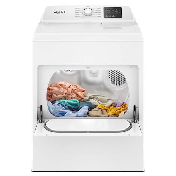 7.0 cu. ft. vented Top Load Electric Dryer in White with AutoSensing
