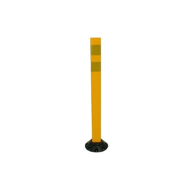 Three D Traffic Works 36 in. Repo Post Workzone Yellow Delineator Post and Base