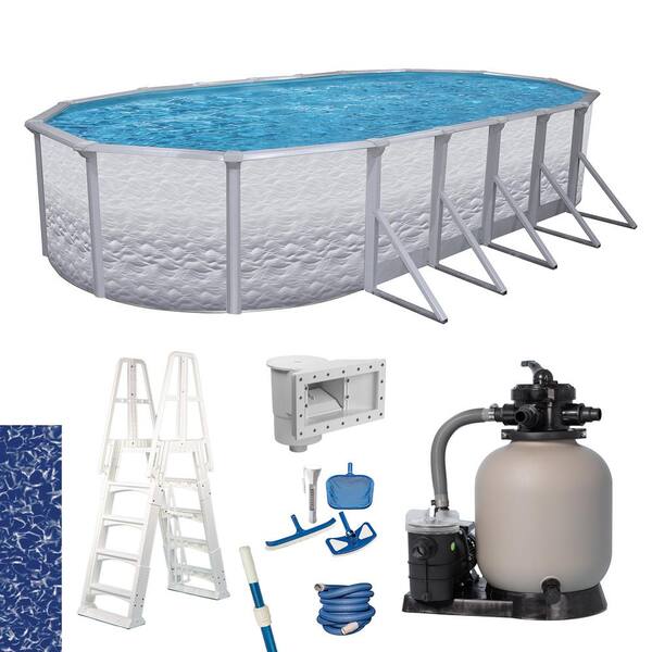 AQUARIAN Liberty 16 ft. x 32 ft. Oval 52 in. D Hard Side Pool Package