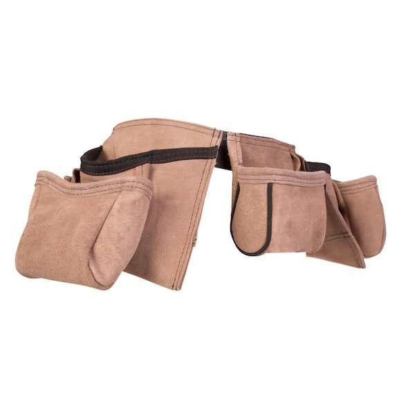 Dickies 11-Pocket Leather Tool Belt Pouch Apron, Tan