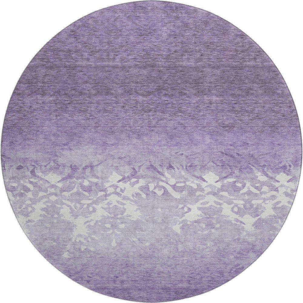 Addison Rugs Mayfield Premium Machine Washable Abstract AMF1959 Purple ...