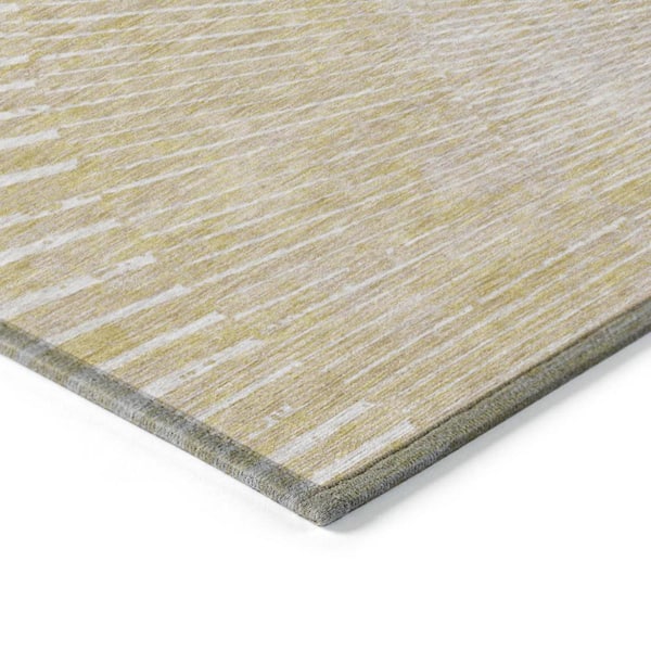 Wheat 3 ft. x 5 ft. Woven Abstract Rectangle Indoor/Outdoor Area Rug
