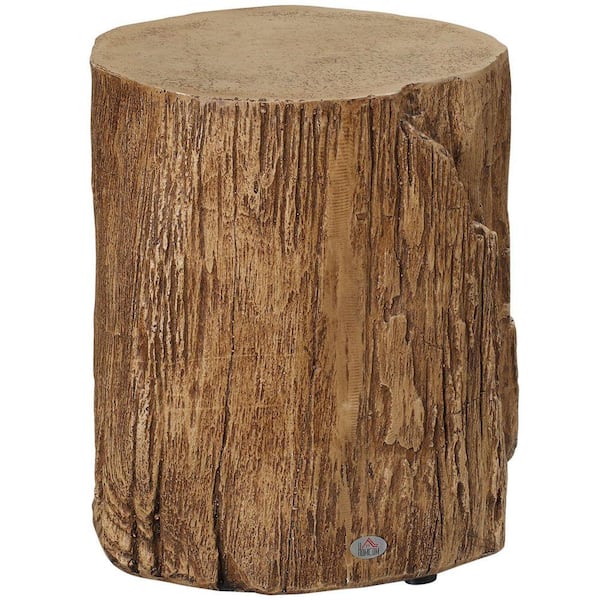 1-PC Natural Wood Grain Concrete Decorative Outdoor Side Table