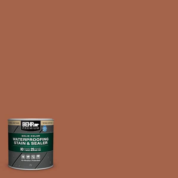 BEHR PREMIUM 8 oz. #SC-236 Western Redwood Solid Color Waterproofing Exterior Wood Stain and Sealer Sample