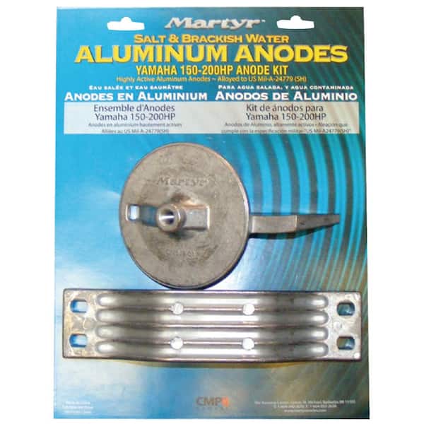Unbranded Anode Kit For Yamaha 150 HP to 200 HP Outboards (Contains 1- 6G54525101, 1- 6J94537101 and Fastening Hardware)
