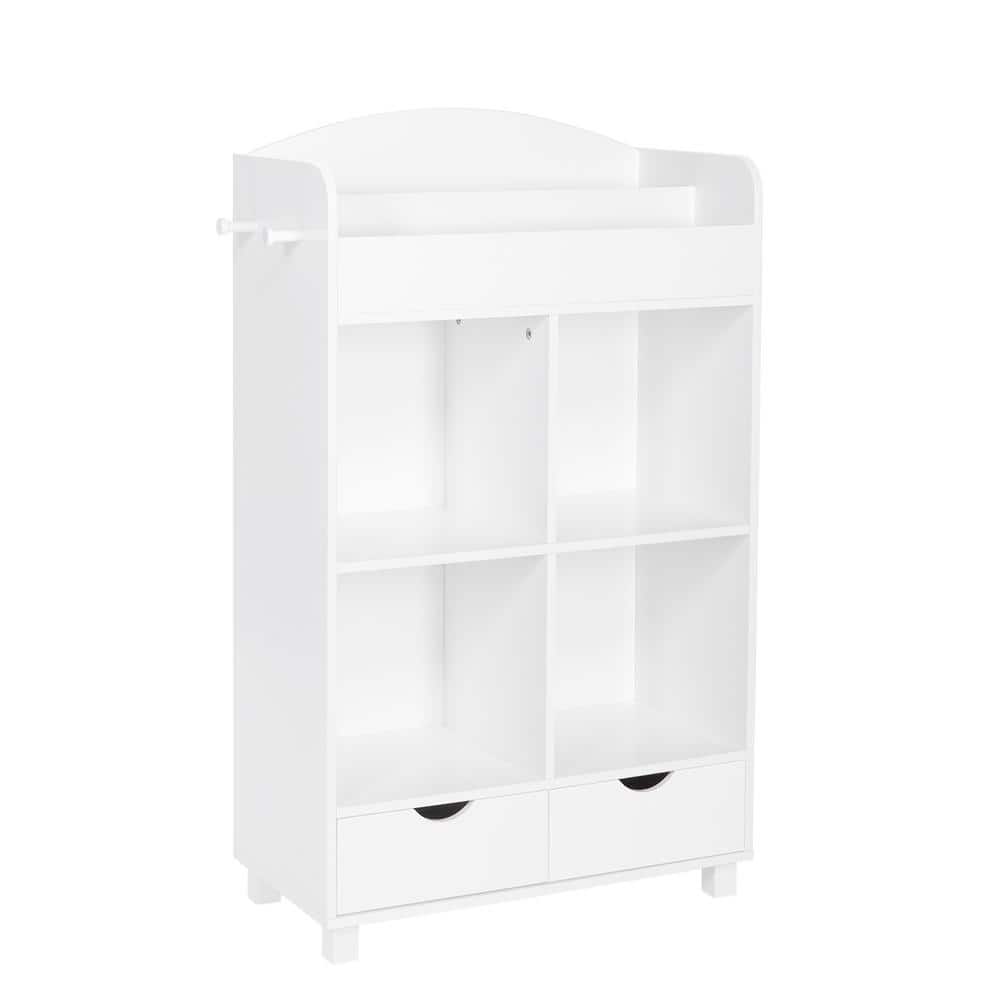 RiverRidge Home Kids White Cubby Storage Cabinet with Bookrack 02-162 - The  Home Depot