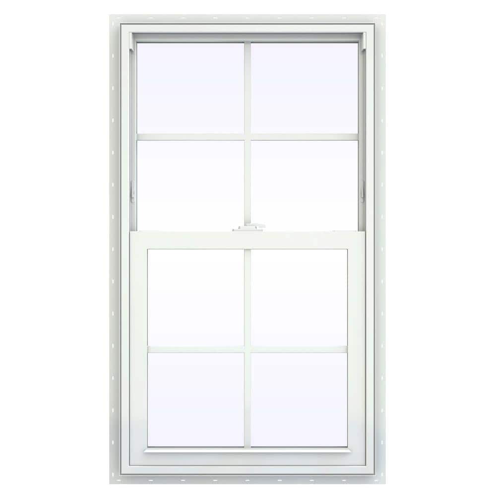 JELD-WEN 23.5 in. x 35.5 in. V-2500 Series White Vinyl Single Hung