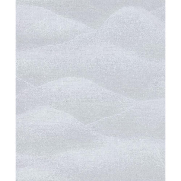 Unbranded Hotel Collection Grey Rolling Hills Landscape Glitter Finish Non-Pasted Non-Woven Wallpaper Sample