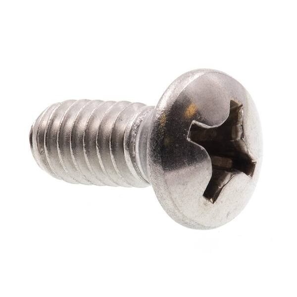 Prime-Line 1/4 in.-20 x 5/8 in. Grade 18-8 Stainless Steel Phillips Drive Oval Head Machine Screws (25-Pack)