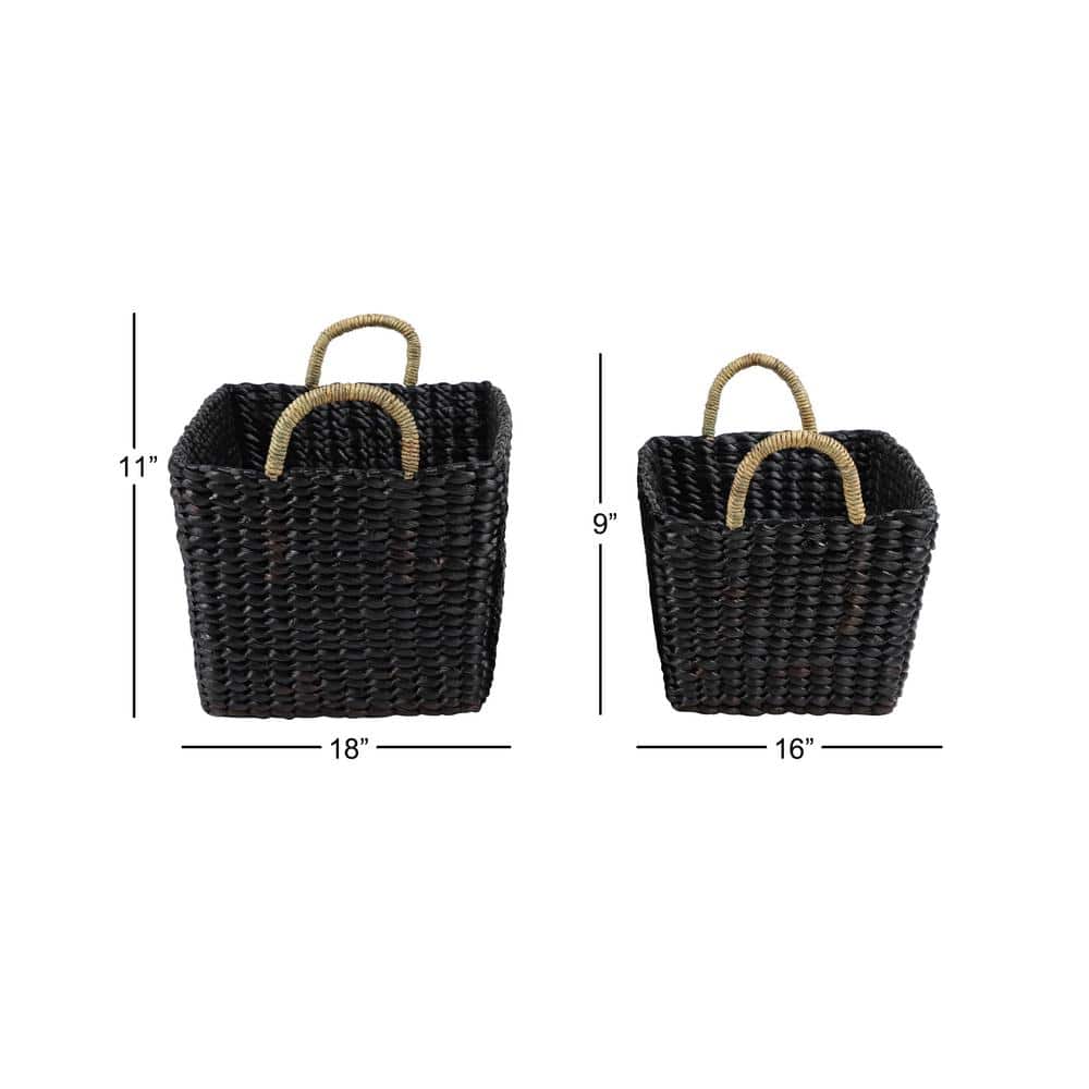 Rectangular Seagrass Storage Basket with Banana Leaf Handles