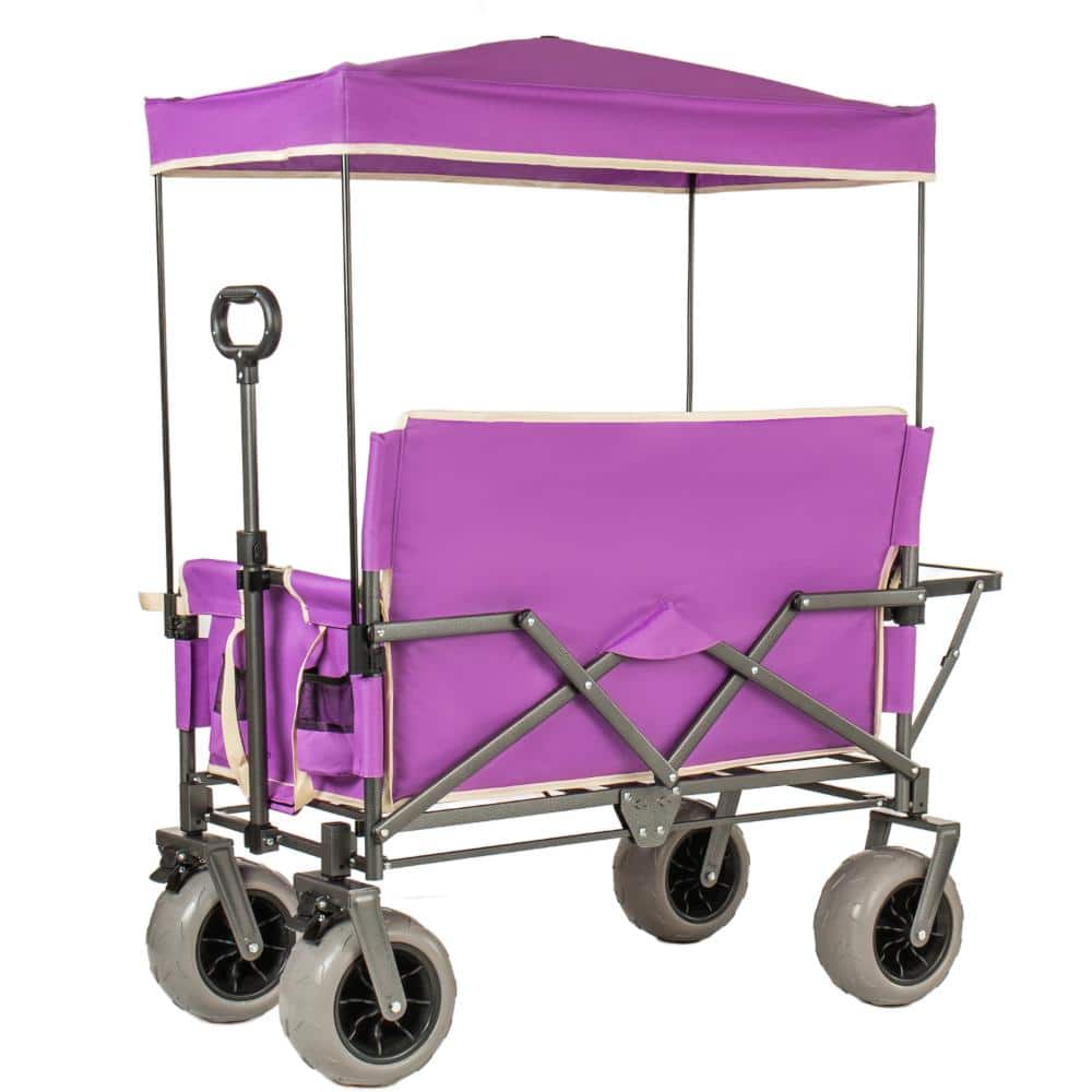 6.5 cu. ft. Purple Multi-Functional Folding Wagon Cart with Rotating Handle and Canopy price history on PriceWatchPro