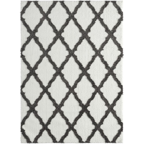 United Weavers Mellow Magnolia Charcoal 9 ft. 8 in. x 13 ft. 2 in. Area Rug