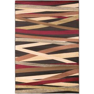 Sirene Burgundy 10 ft. x 13 ft. Indoor Area Rug