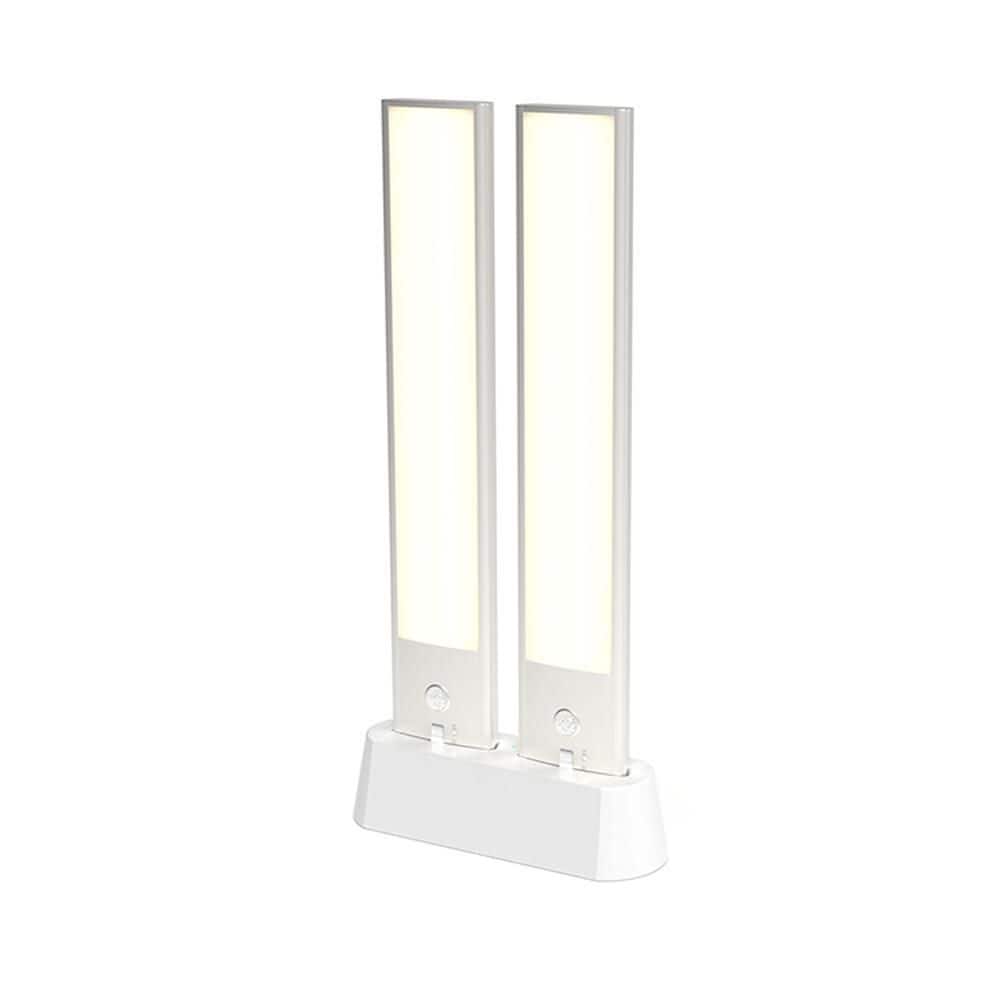 Commercial Electric 9 in. USB Rechargeable Silver Integrated LED Under ...
