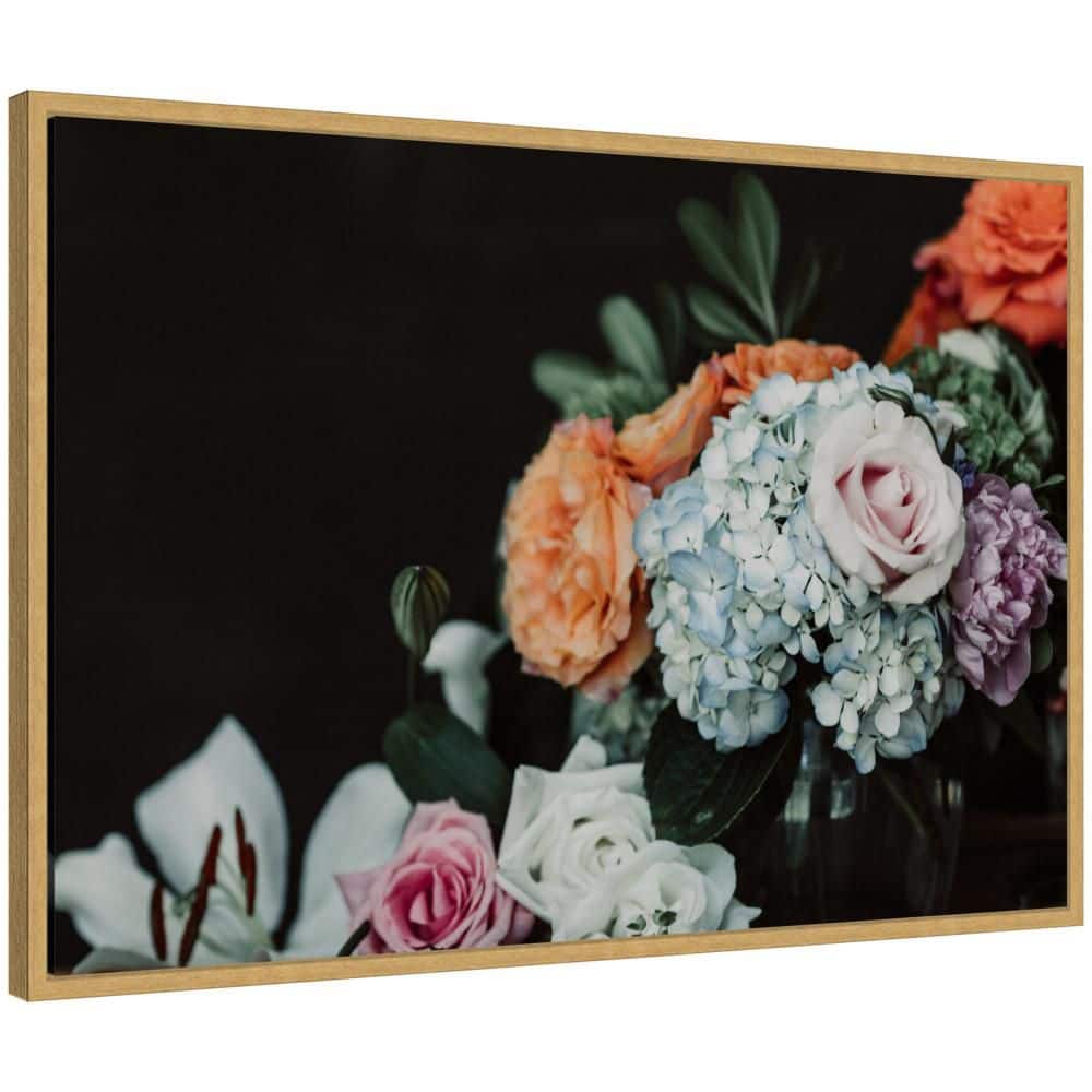"Sylvie ""Hydrangea Crush"" by Alicia Abla Bright Gold Framed Art Print 33 in. x 23 in." price history on PriceWatchPro