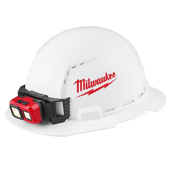 Milwaukee 2104 Spot Flood 450 Lumens Adjustable Hard Hat Headlamp Light 