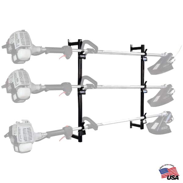 BUYERS PRODUCTS Snap-In-Style 3-Position Landscape Trimmer Lockable Rack Holder for Enclosed Trailers