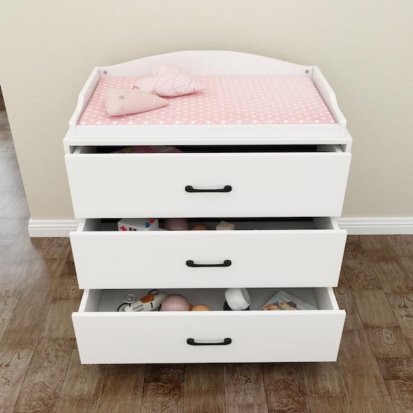 HOMESTOCK 3 Drawer Dresser, Dressers for Bedroom, Kids Dresser with Wheels, Storage  Shelves with Drawers, Small Dresser 85585W - The Home Depot