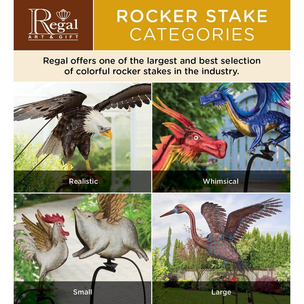 Red Metal Cardinal Bird Garden Stake