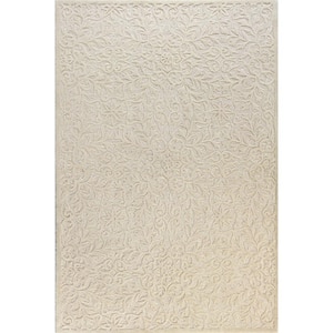 Verona Ivory 5 ft. x 8 ft. (5' x 7'6") Floral Transitional Area Rug