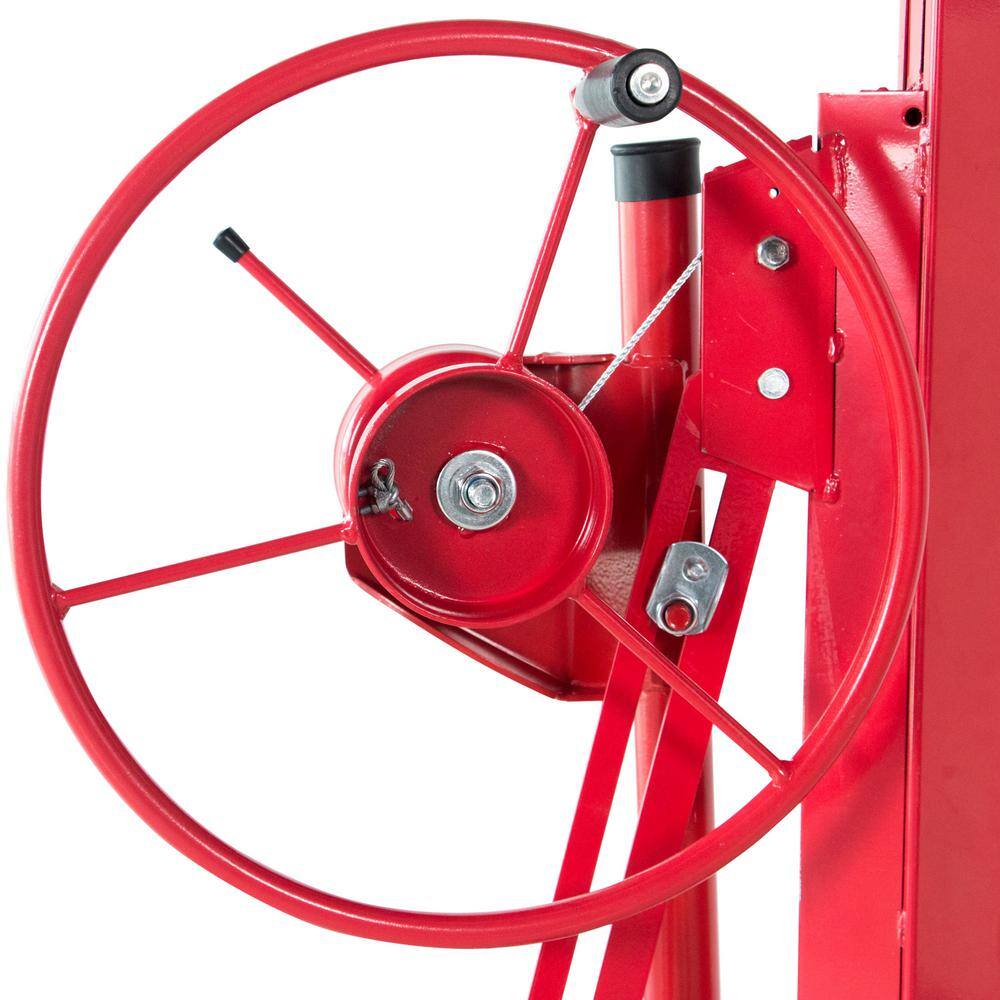Red Heavy Duty Steel Drywall Panel Hoist with Rolling Casters