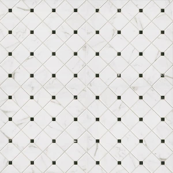 Casa Bianchi 17 in. x 17 in. Matte Porcelain Marble Look Floor and Wall Tile (14.05 sq. ft. /Case)