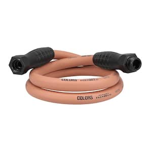 Colors Series 5/8 in. x 5 ft. x 3/4 in. Garden Hose with SwivelGrip in Red Clay