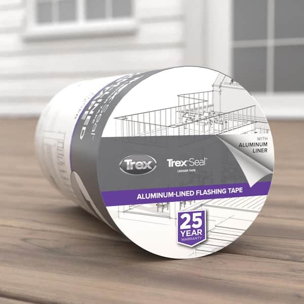 Trex RainEscape Trex 11 in. x 25 ft. Ledger Tape Retail Roll Self-Adhesive Butyl Tape with Aluminum Liner