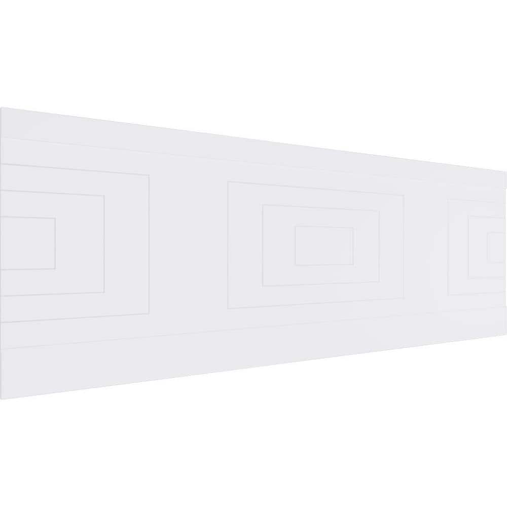 White Smooth PVC Mid Century Modern Wainscot Paneling Kit